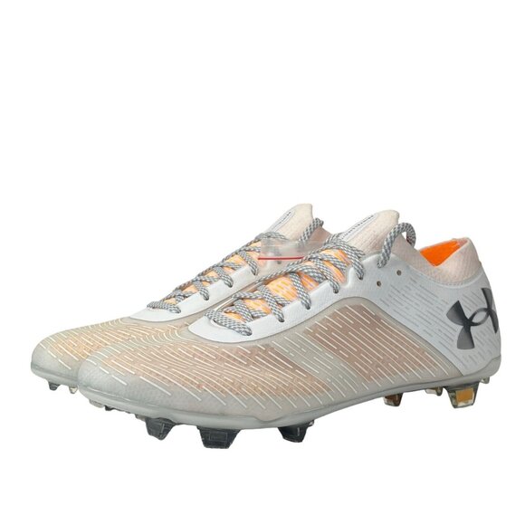 Under Armour Shadow Pro FG White Orange Shock Soccer Cleats 3025643-100 Size 10 main image 8